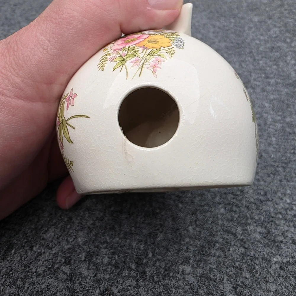 Vintage‎ CTO San Francisco Ceramic Rabbit Bank Fern Floral Pattern Made in Japan
